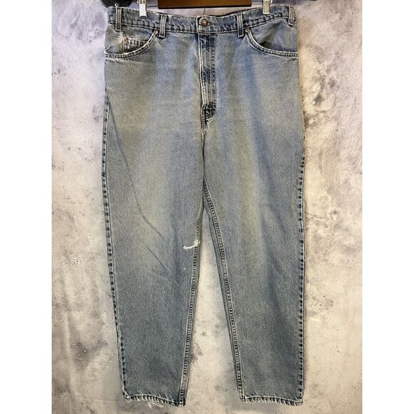 Vintage Levis 550 Orange Tab Denim Jeans Mens 38 x 30 Distressed Relaxed USA - Picture 1 of 14
